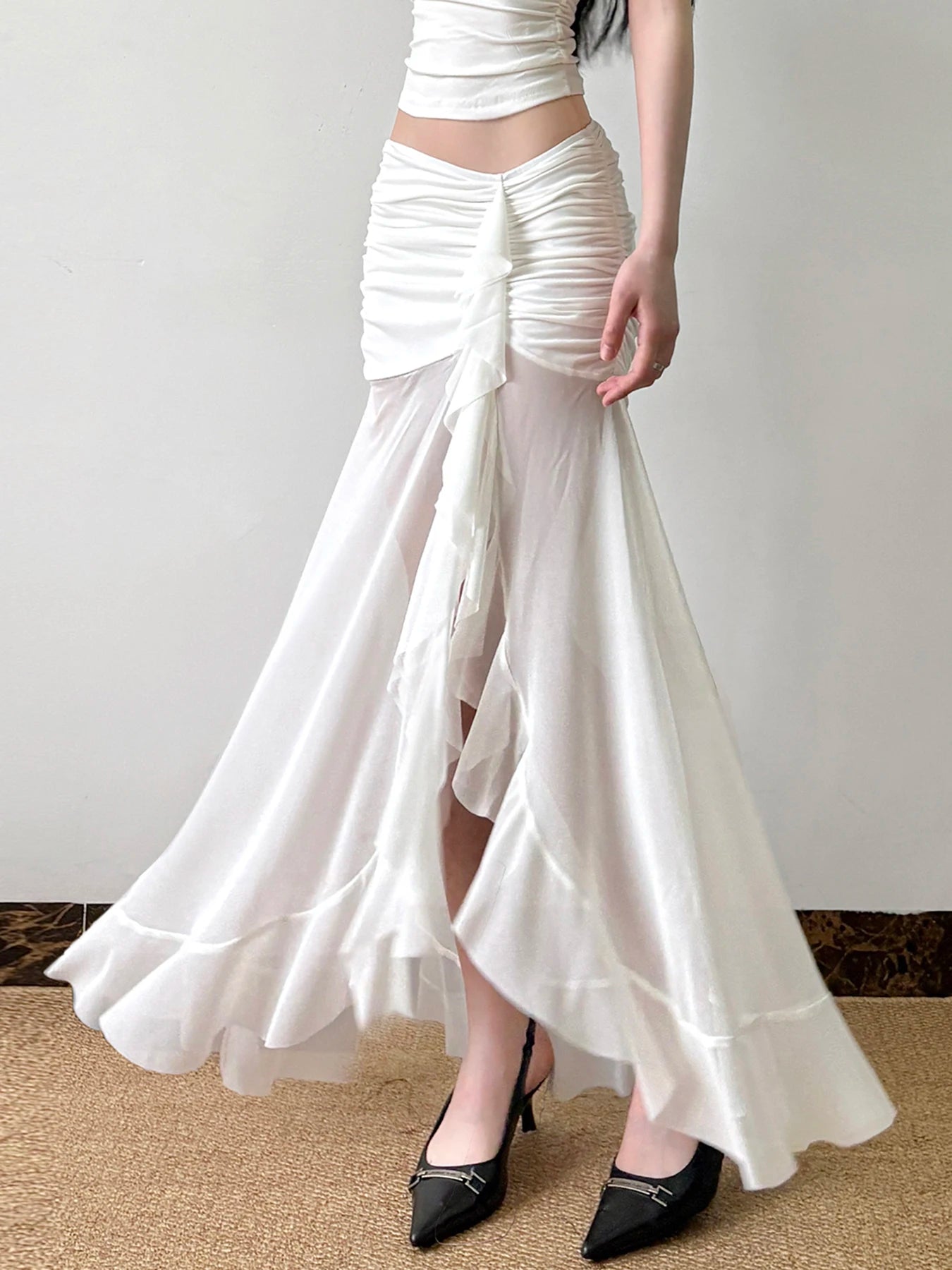Mesh Long Skirts
