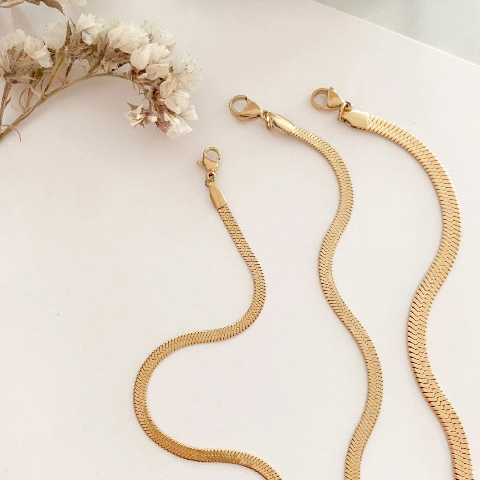 Stainless Steel Classic Snake Gold Color bracelet