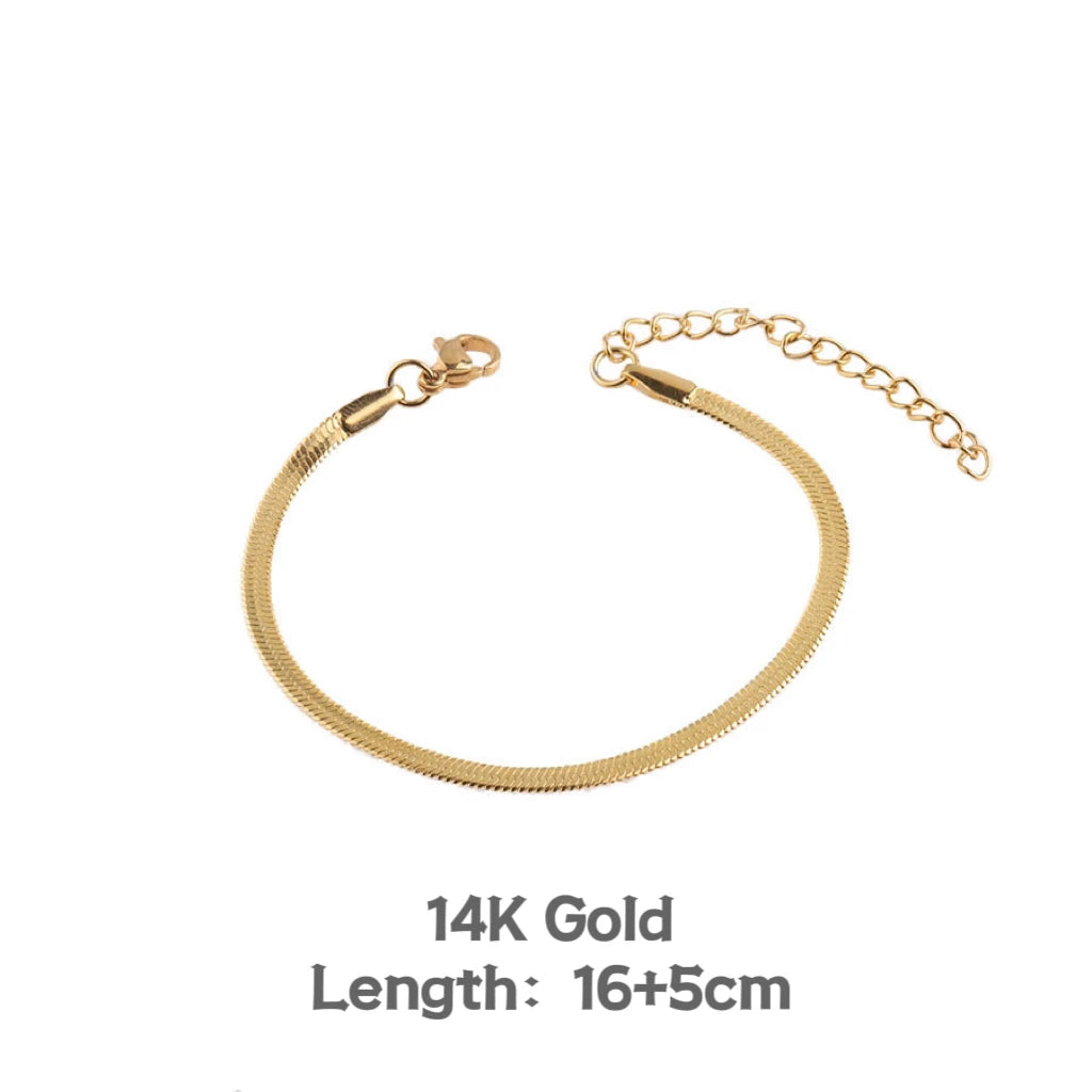 Stainless Steel Classic Snake Gold Color bracelet