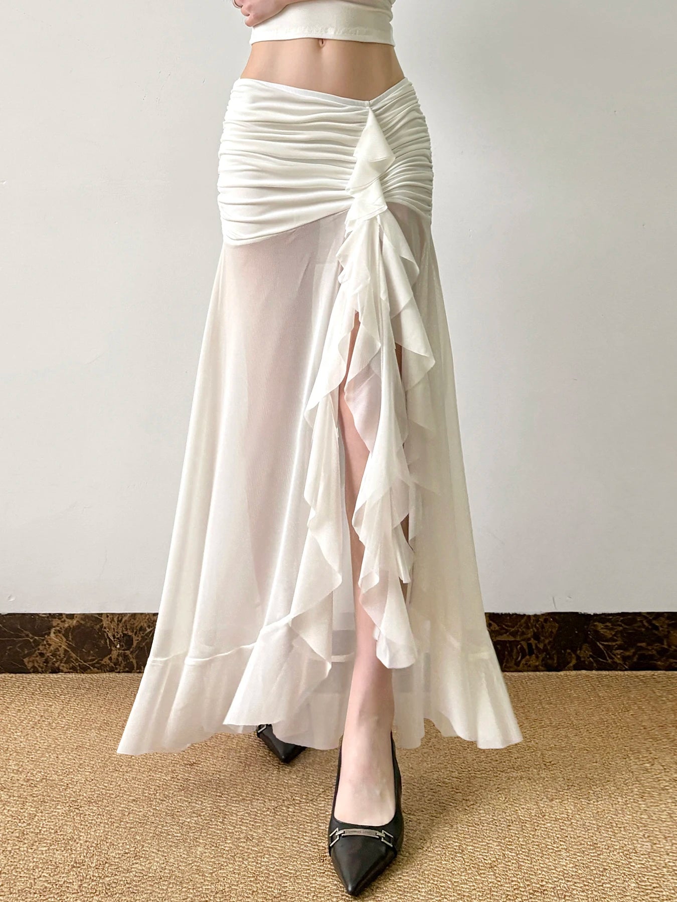 Mesh Long Skirts