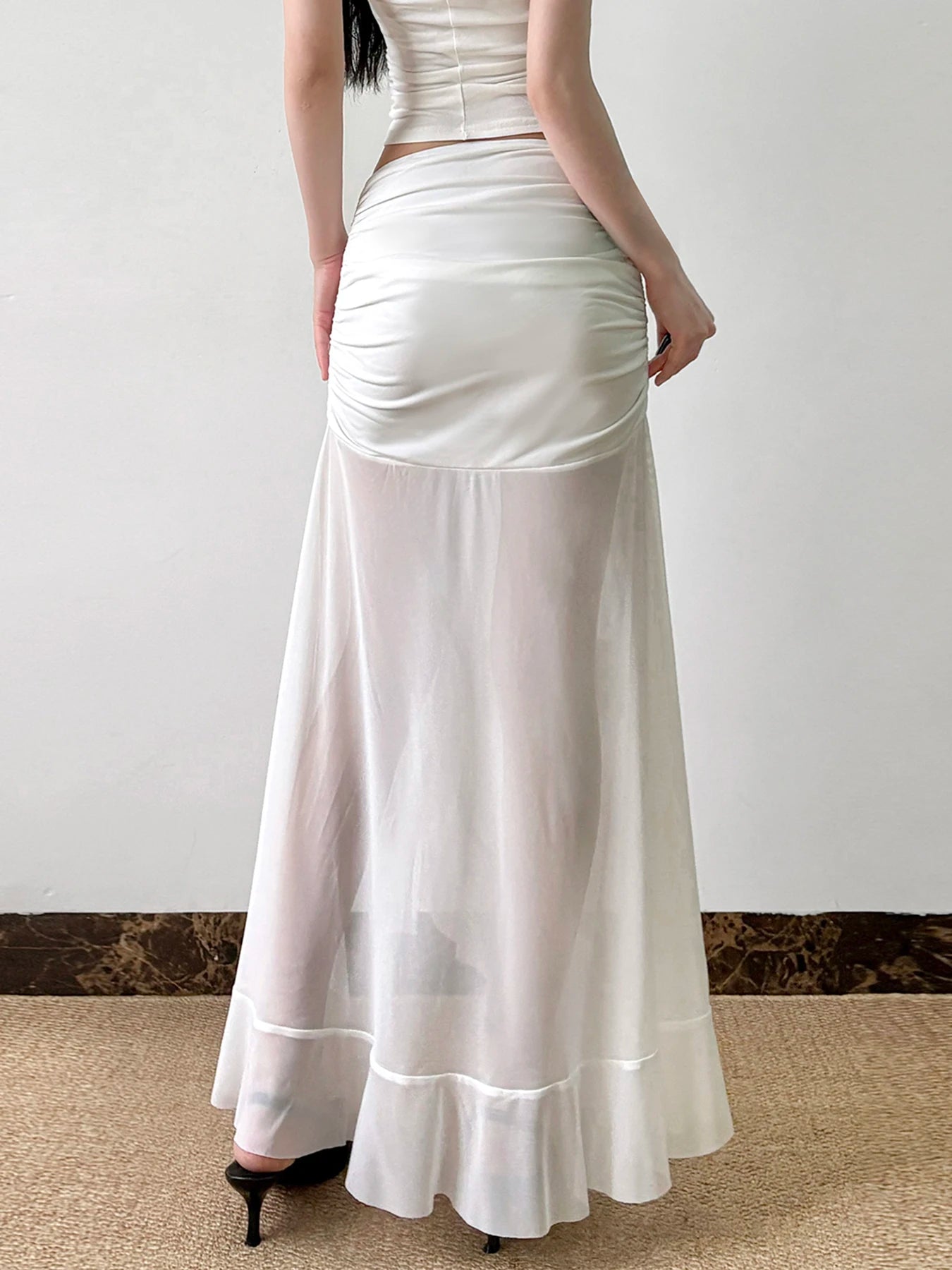 Mesh Long Skirts