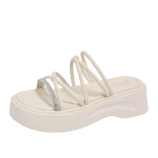 2025 Casual Home Women's Flip-flops, Fashionable And Trendy, Versatile Flat Shoes, Comfortable Summer Sho