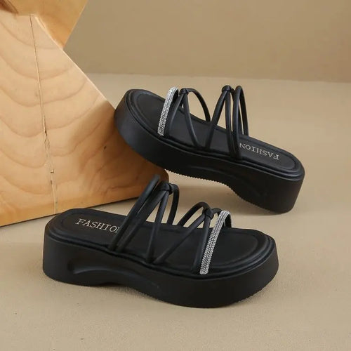 2025 Casual Home Women's Flip-flops, Fashionable And Trendy, Versatile Flat Shoes, Comfortable Summer Sho