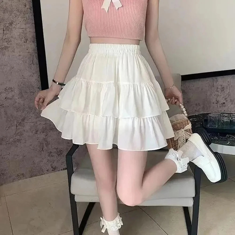 Pleated A-line white