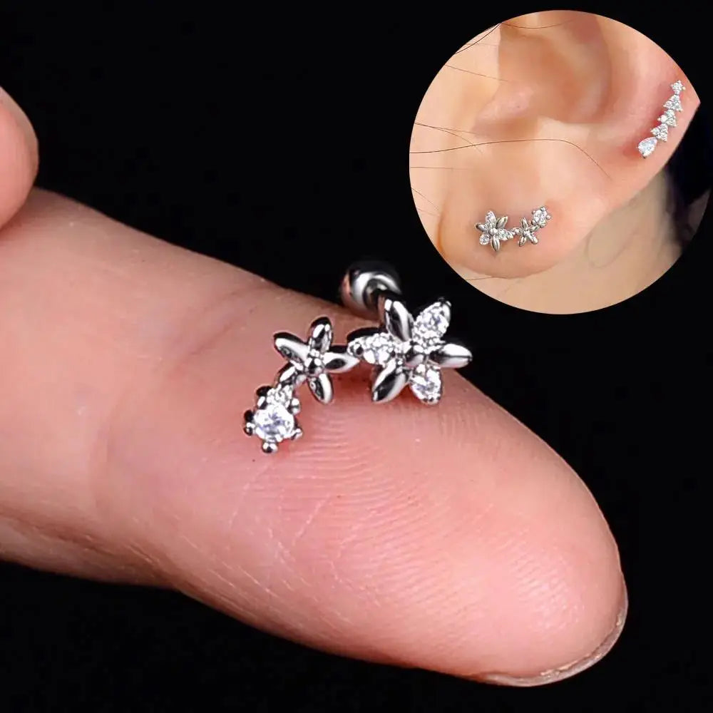 Mini Crystal Stainless Steel studs