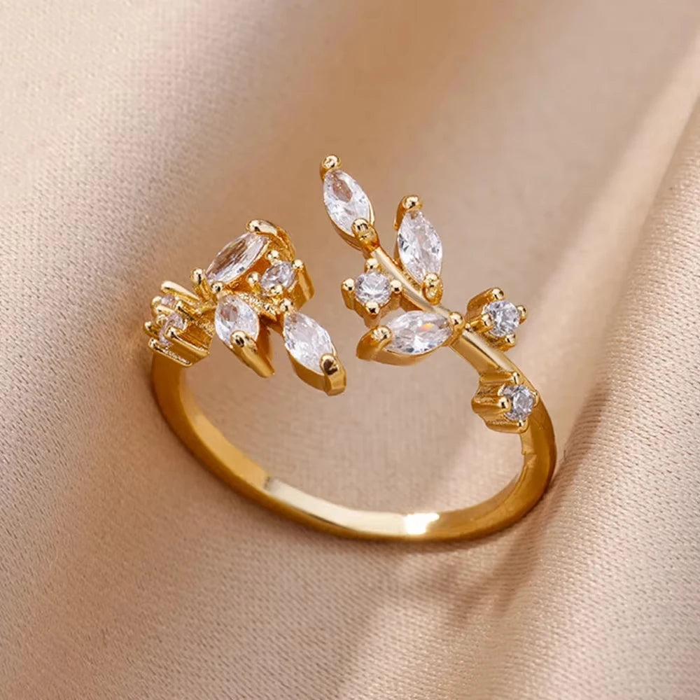 Luxury Zircon Geometric Rings