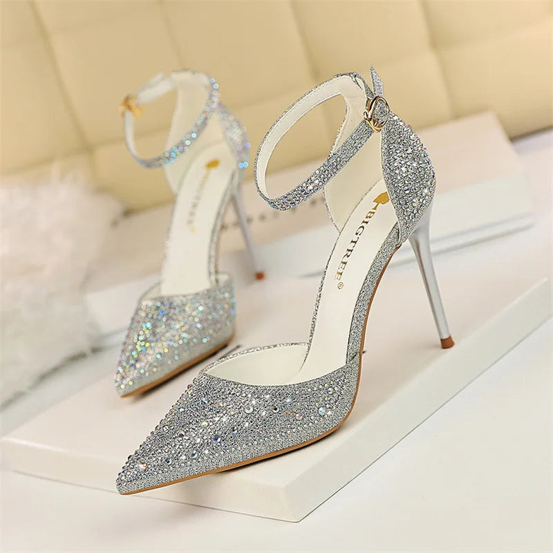 High Heels Crystal Glitter Rhinestone Sandals