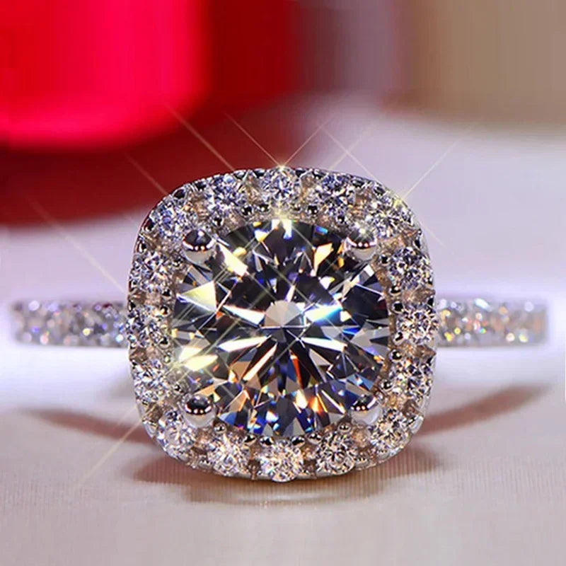 Classic Silver Color Engagement Ring