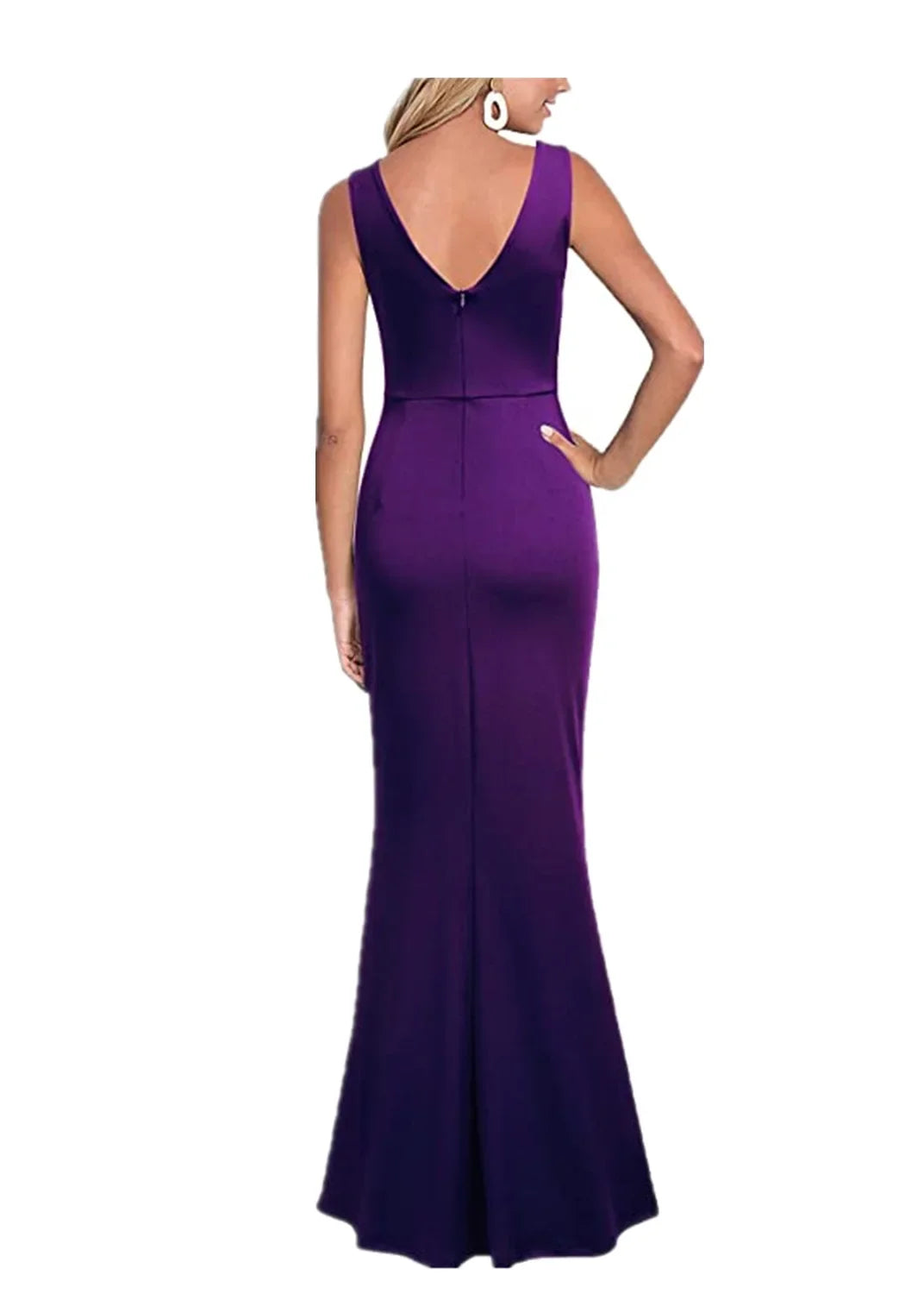 Women's Sleeveless V-Neck Long Dress