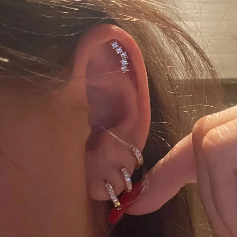 Mini Crystal Stainless Steel studs