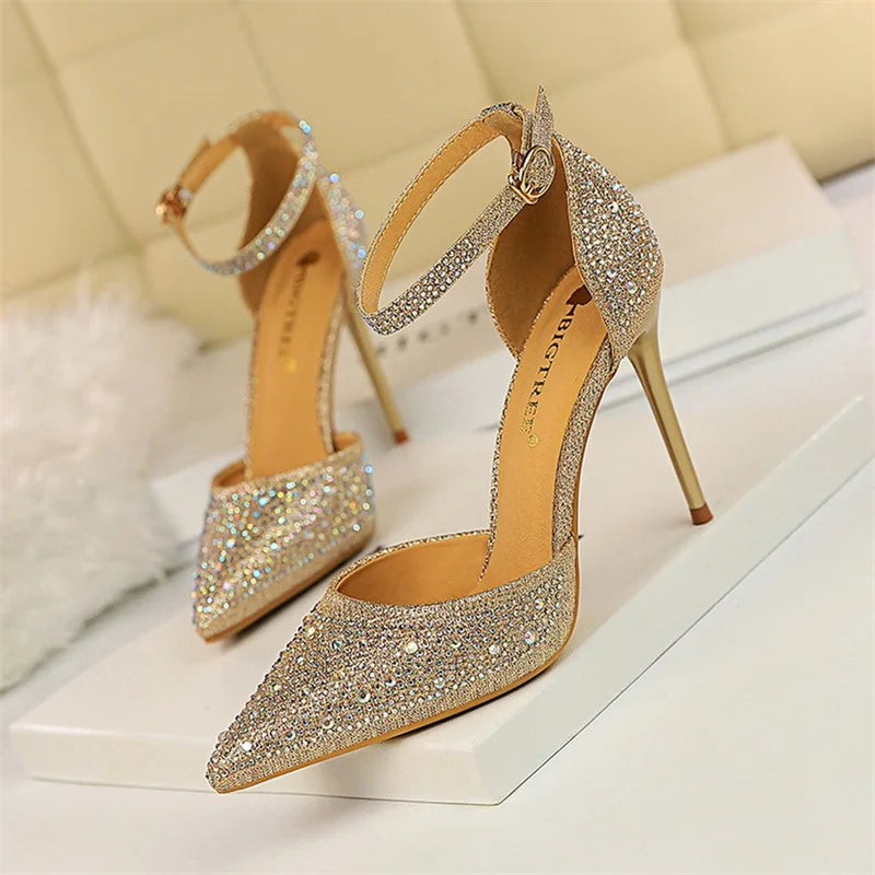 High Heels Crystal Glitter Rhinestone Sandals