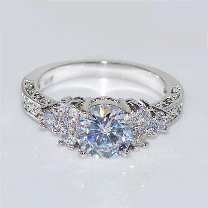 Silver Color Engagement Rings