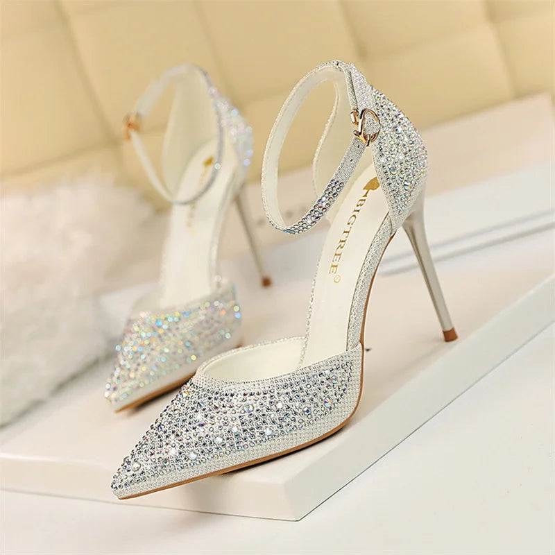 High Heels Crystal Glitter Rhinestone Sandals