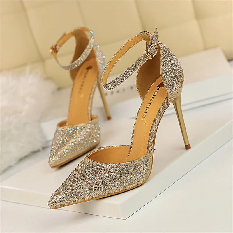 High Heels Crystal Glitter Rhinestone Sandals