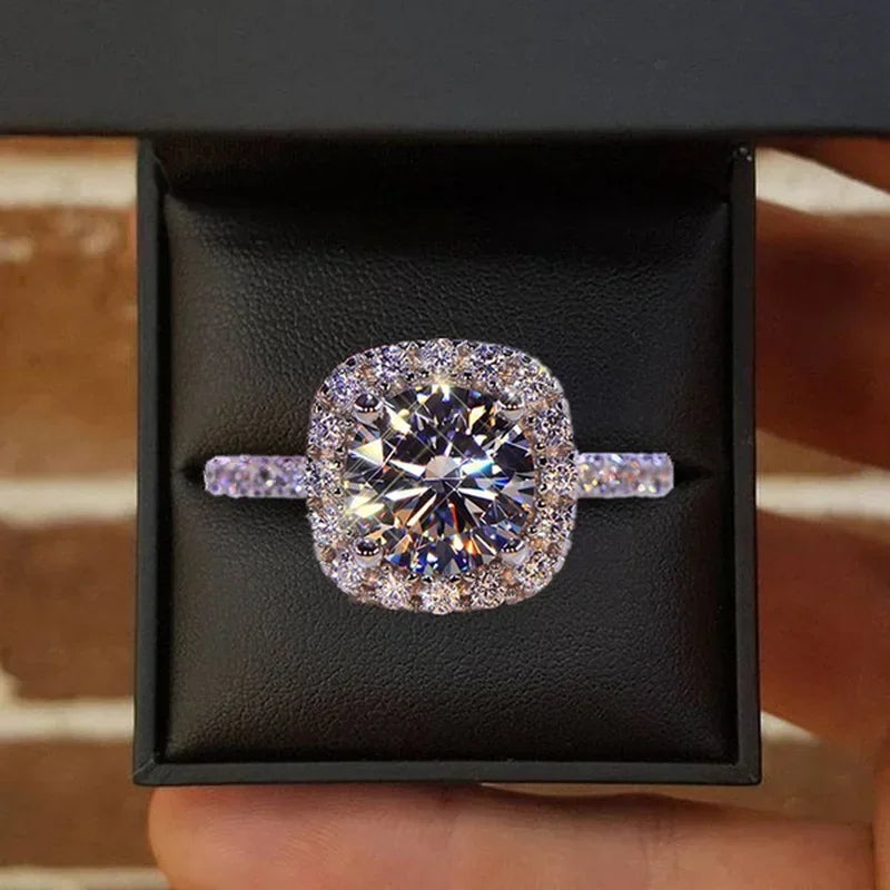 Classic Silver Color Engagement Ring
