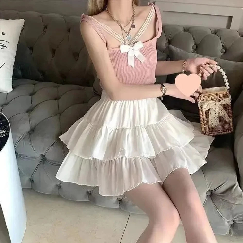 Pleated A-line white