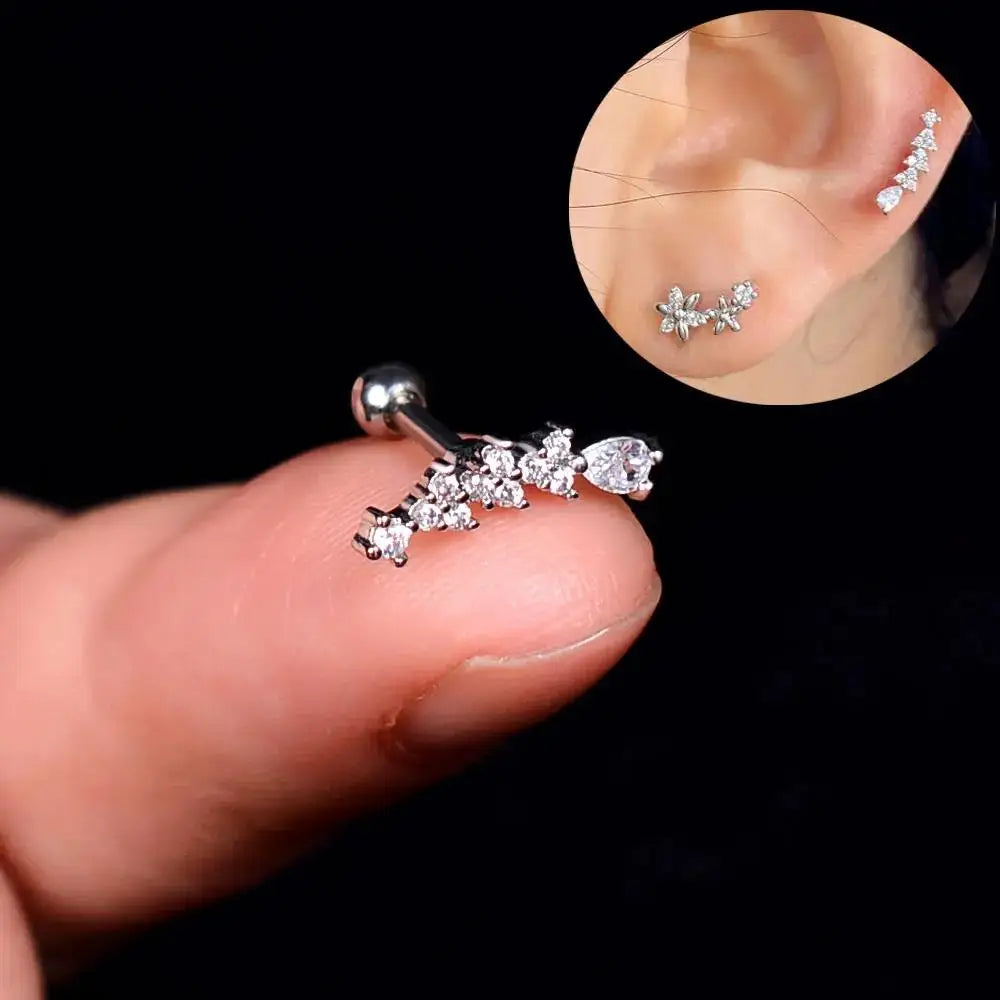 Mini Crystal Stainless Steel studs
