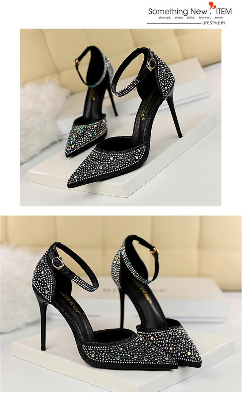 High Heels Crystal Glitter Rhinestone Sandals