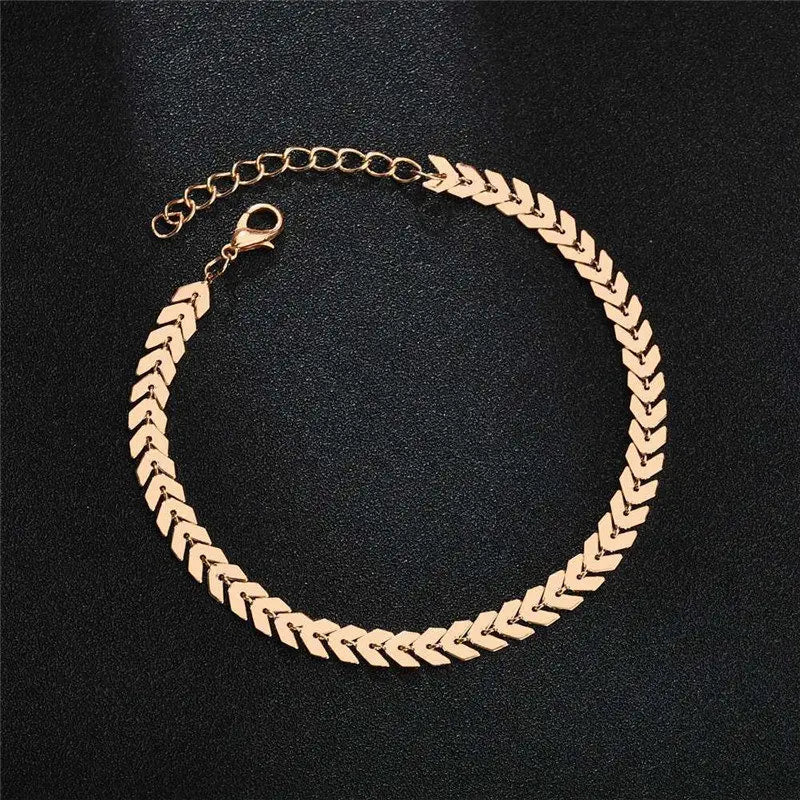 2PCS Fashion Retro Pearl Anklet  Set