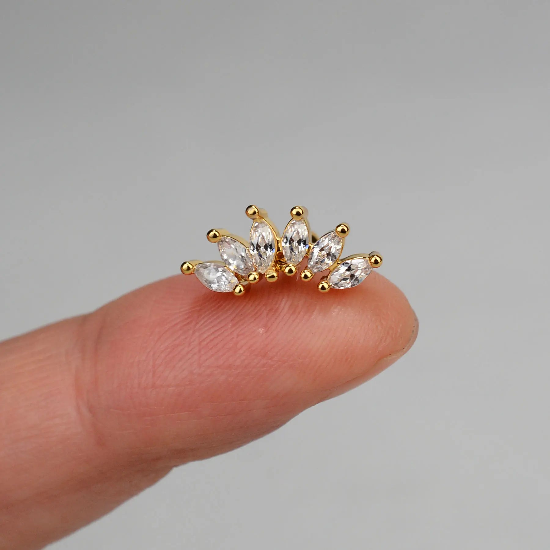 Mini Crystal Stainless Steel studs