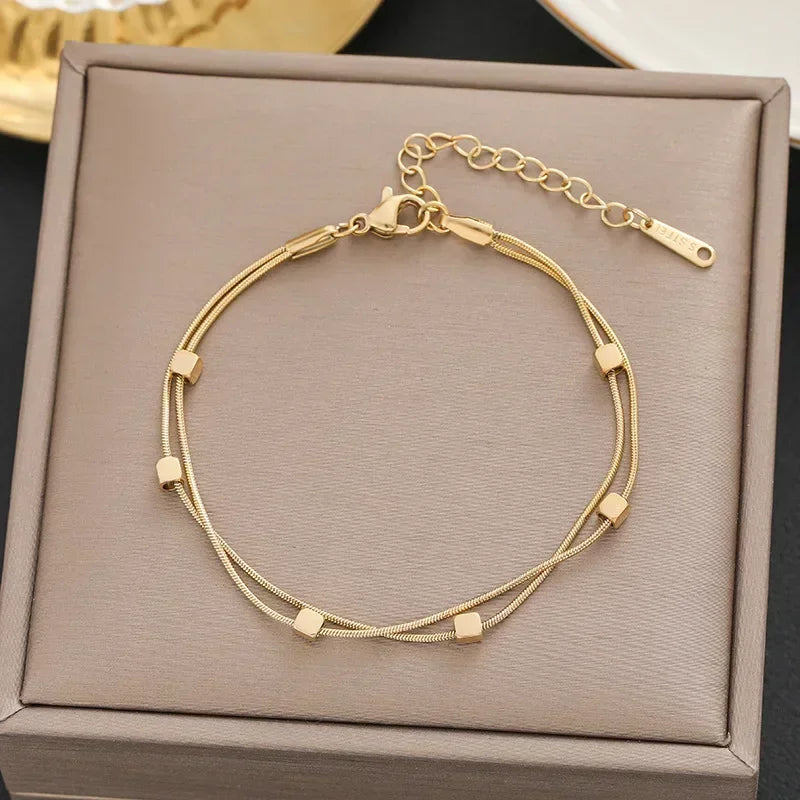 Gold stainless steel bracelet