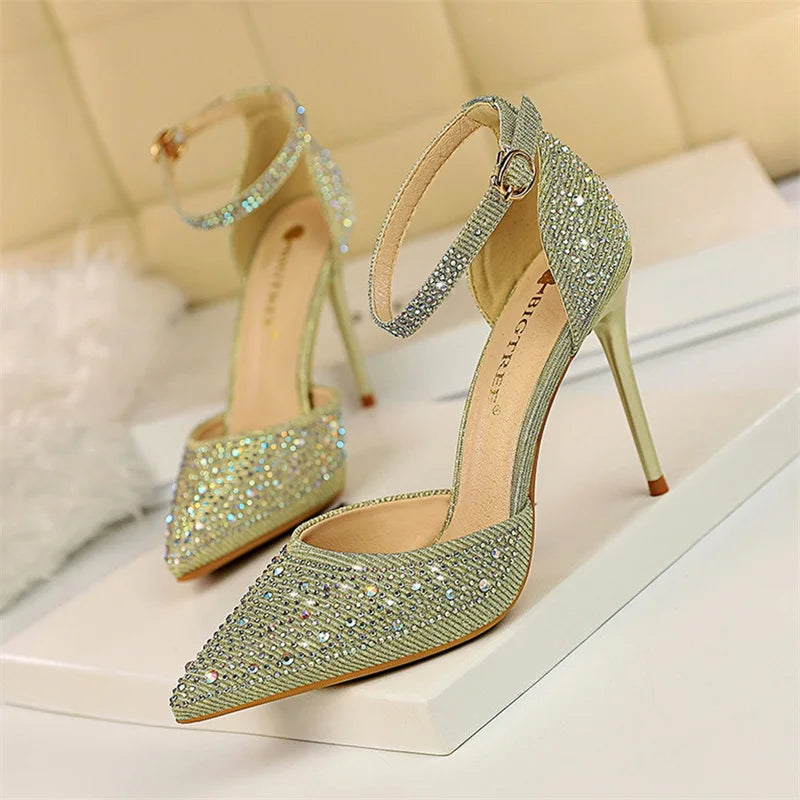 High Heels Crystal Glitter Rhinestone Sandals