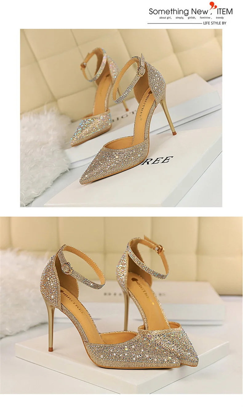High Heels Crystal Glitter Rhinestone Sandals