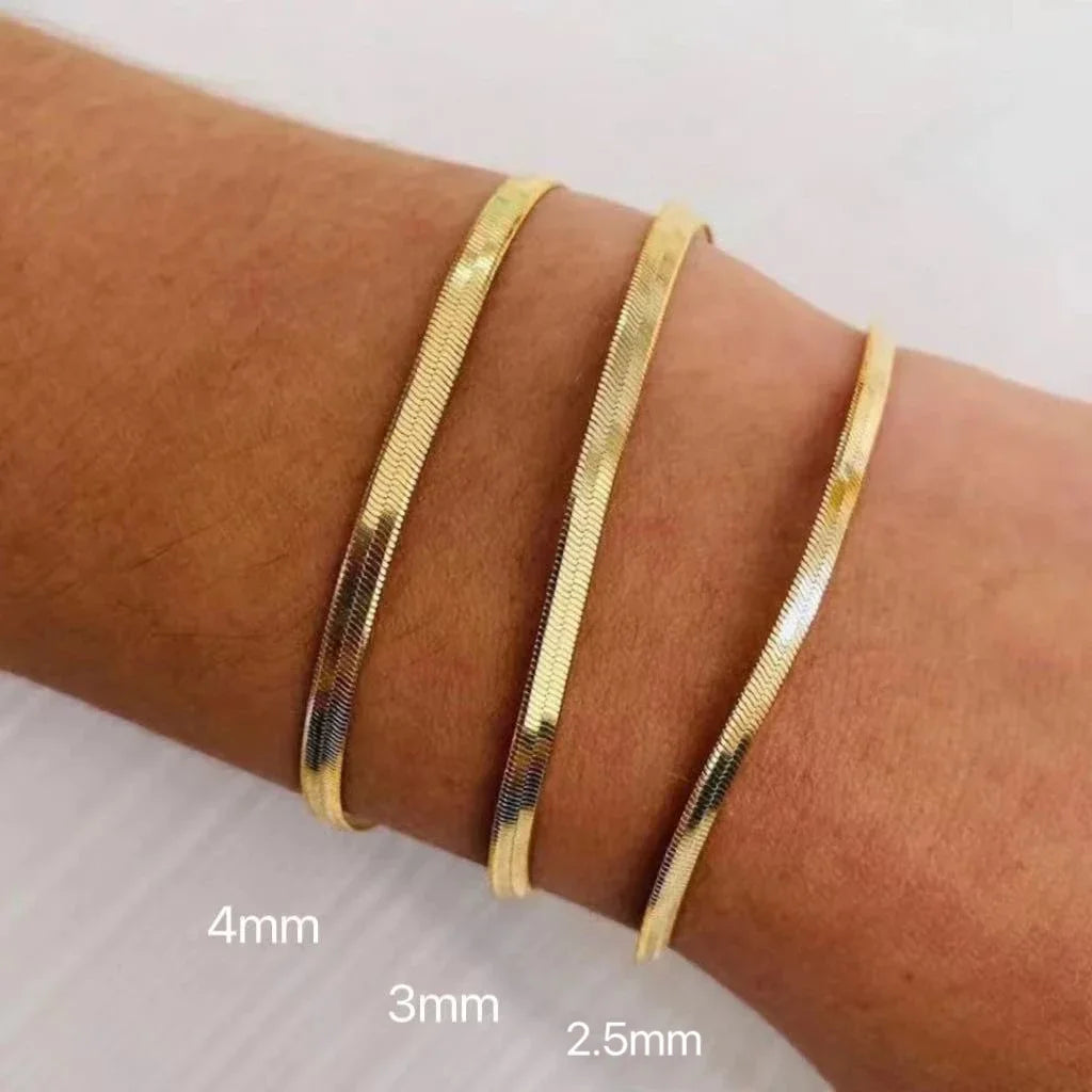 Stainless Steel Classic Snake Gold Color bracelet