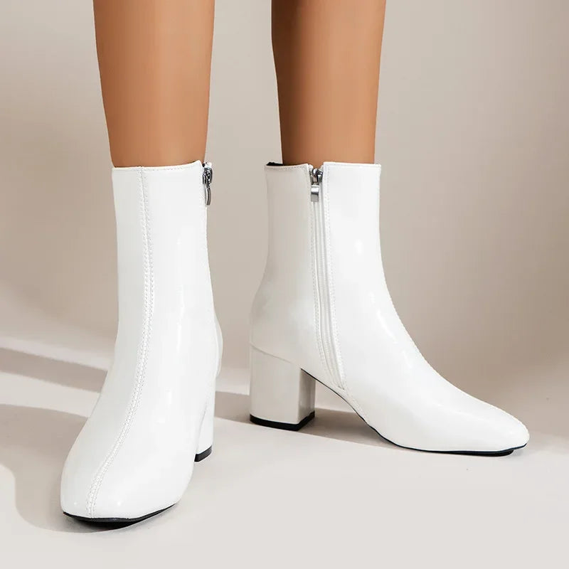 White Ankle Boots for Women