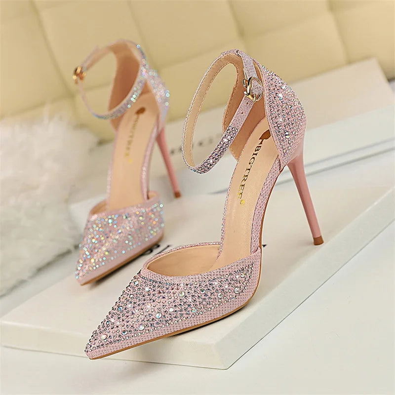 High Heels Crystal Glitter Rhinestone Sandals