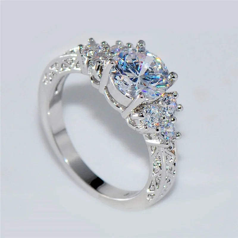 Silver Color Engagement Rings