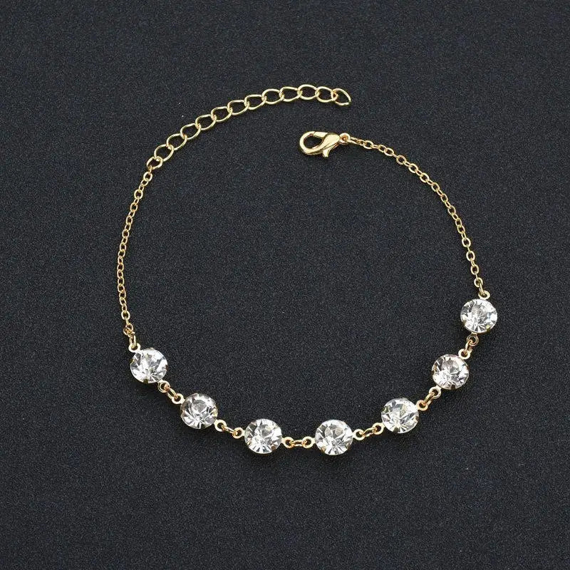 2PCS Fashion Retro Pearl Anklet  Set