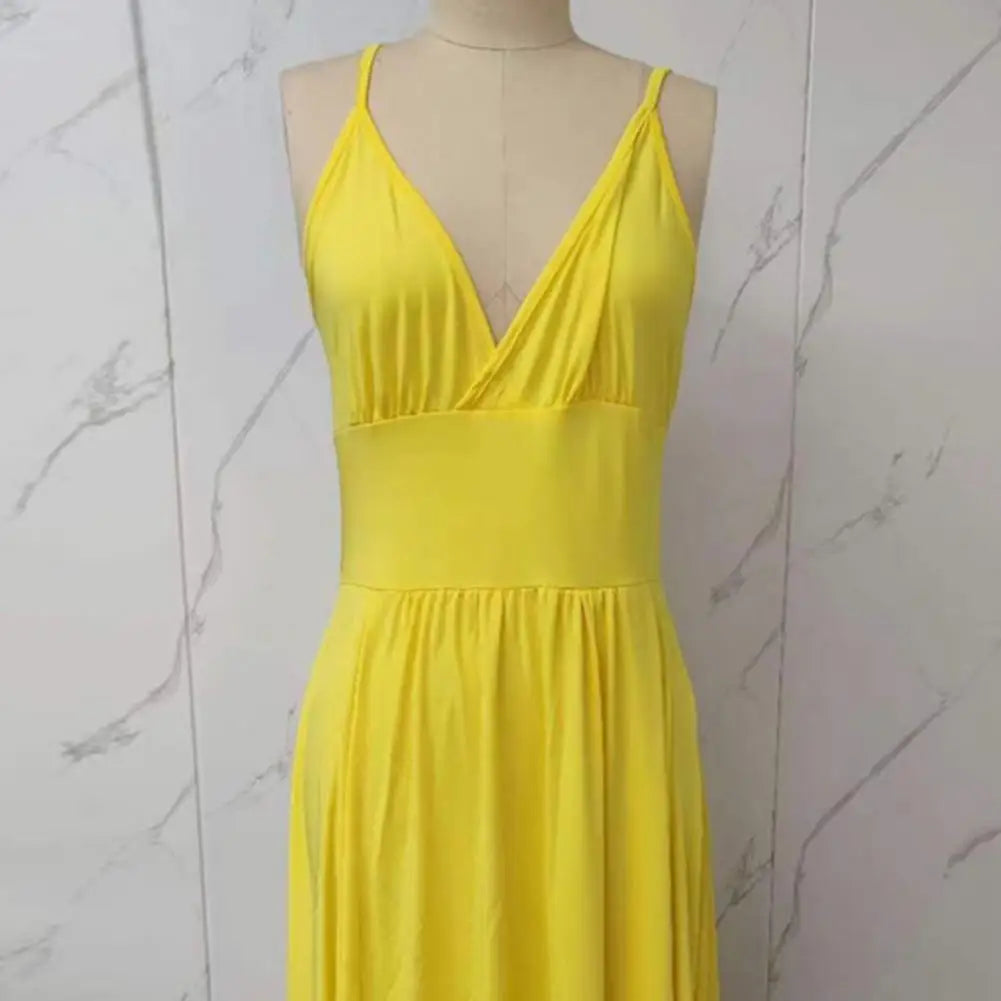 Off Shoulder Low-cut Backless  Dress