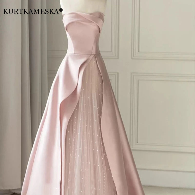 Luxury Elegant Strapless Long dress
