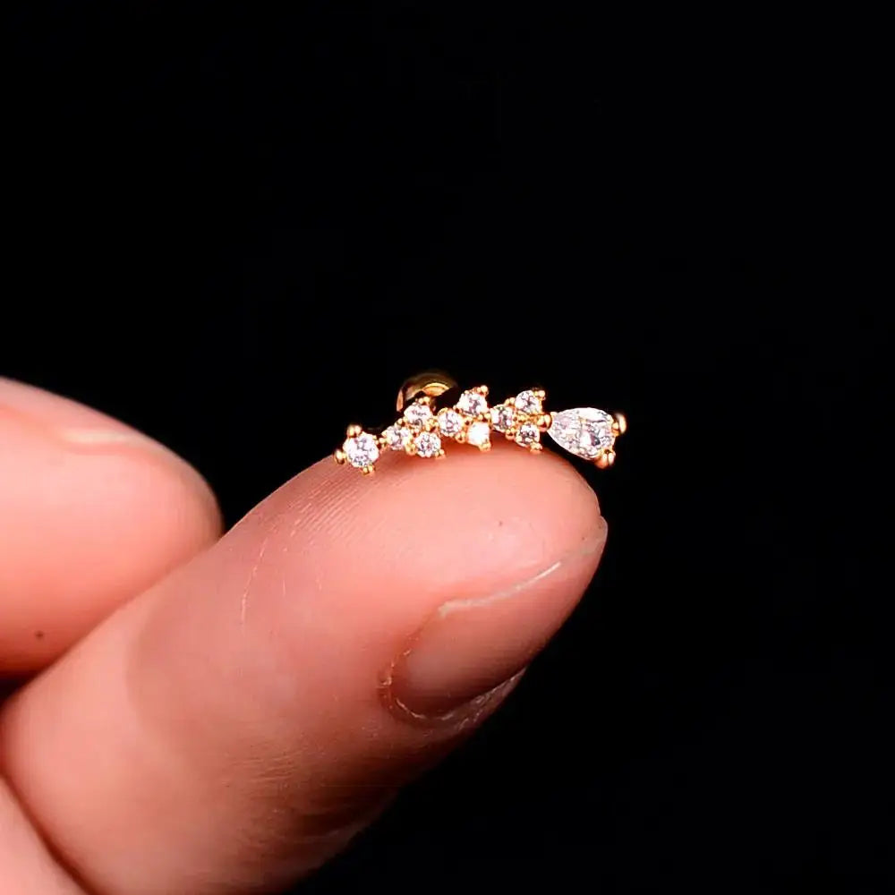 Mini Crystal Stainless Steel studs
