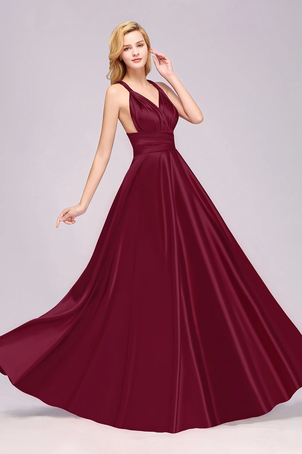 Lace-Up Backless Long Dress