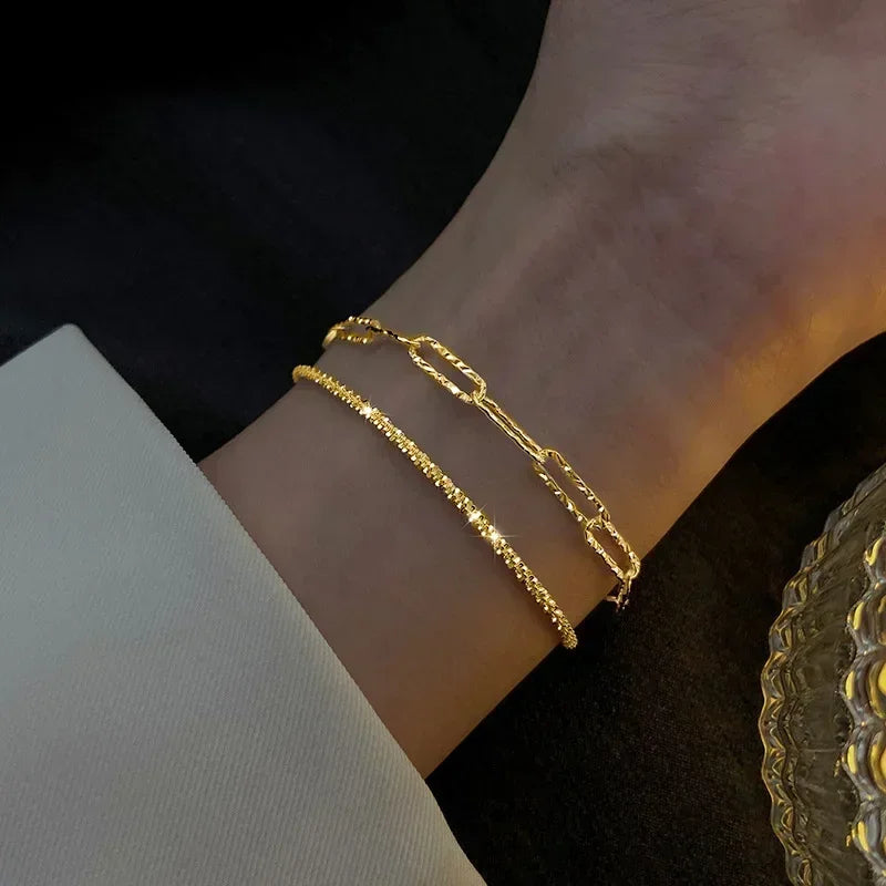 Gold stainless steel bracelet