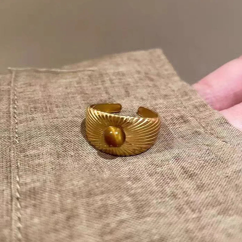 Vintage Brown Stone Rings