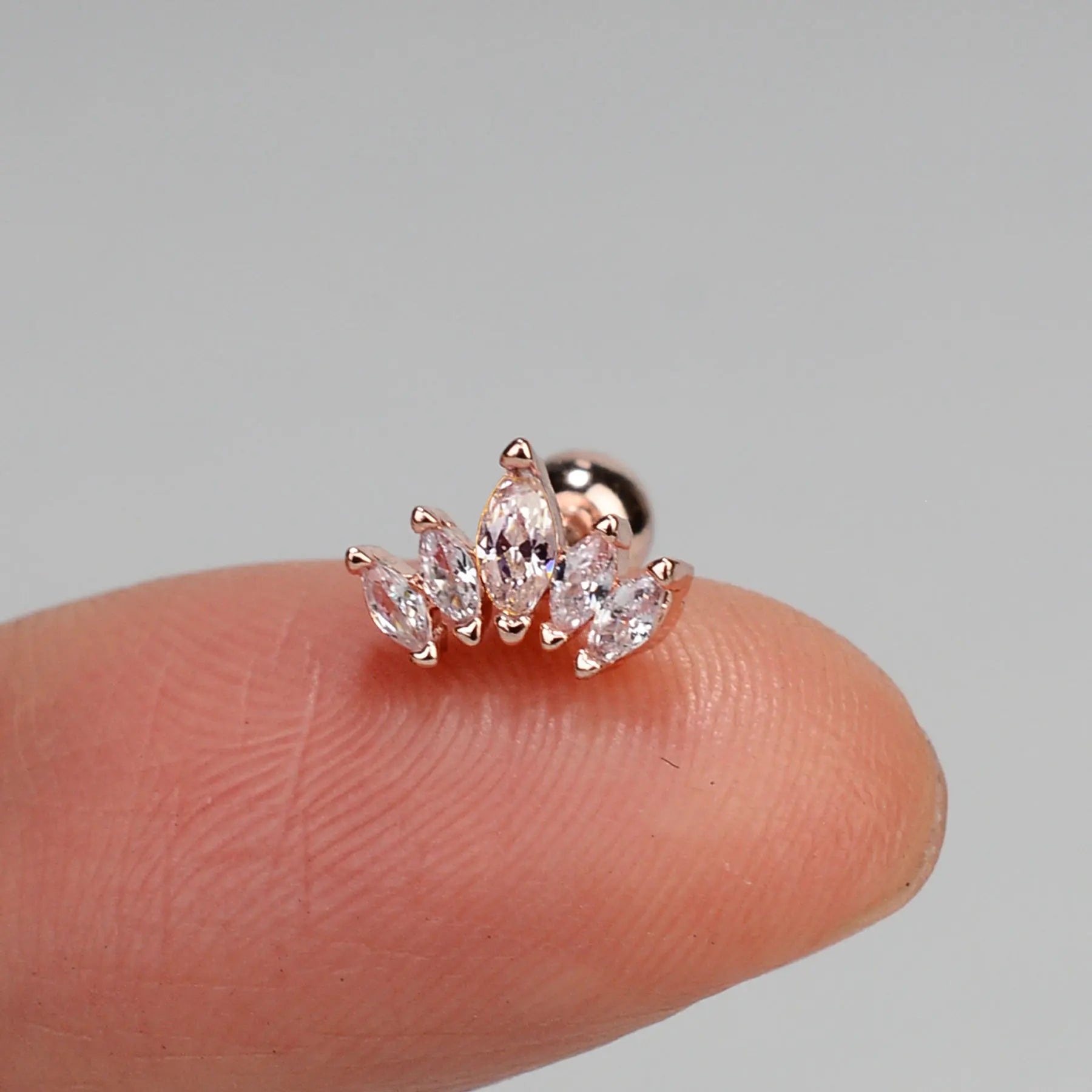 Mini Crystal Stainless Steel studs