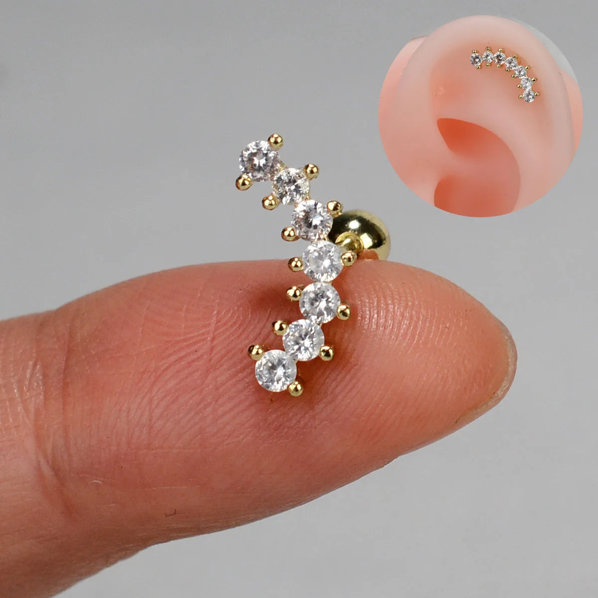 Mini Crystal Stainless Steel studs