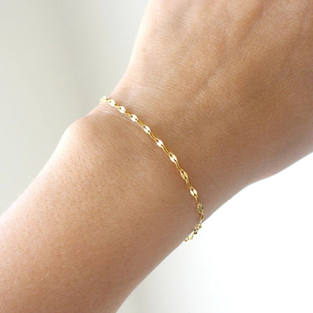 Adjustable Bracelet Stainless Steel Gold Plated