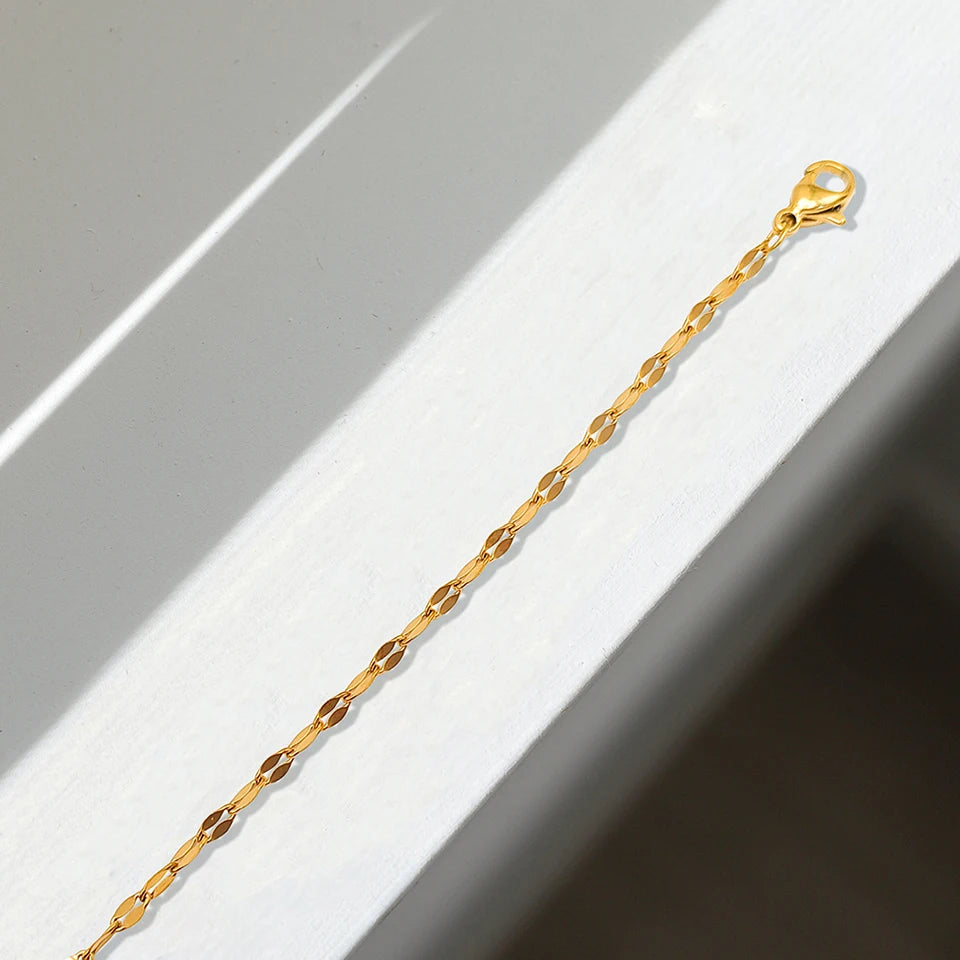 Adjustable Bracelet Stainless Steel Gold Plated