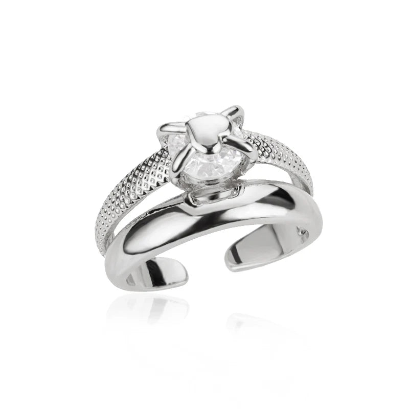Heart Gold Plated Stainless Steel  Ring