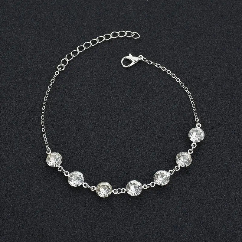2PCS Fashion Retro Pearl Anklet  Set