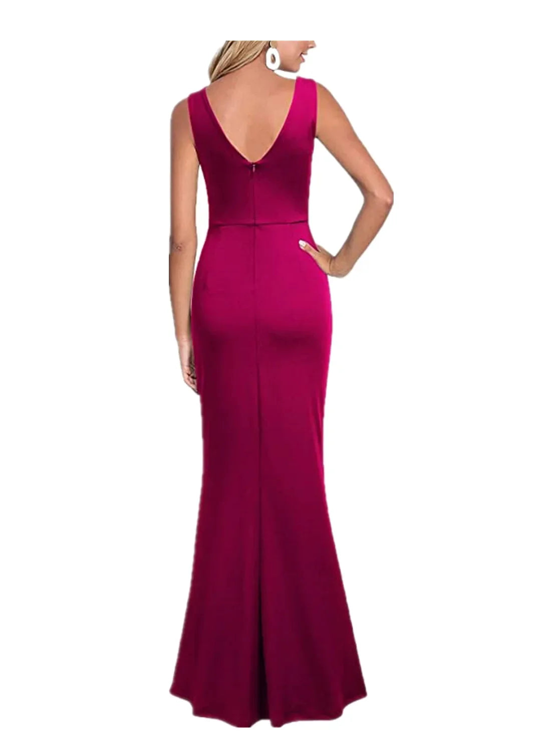 Women's Sleeveless V-Neck Long Dress