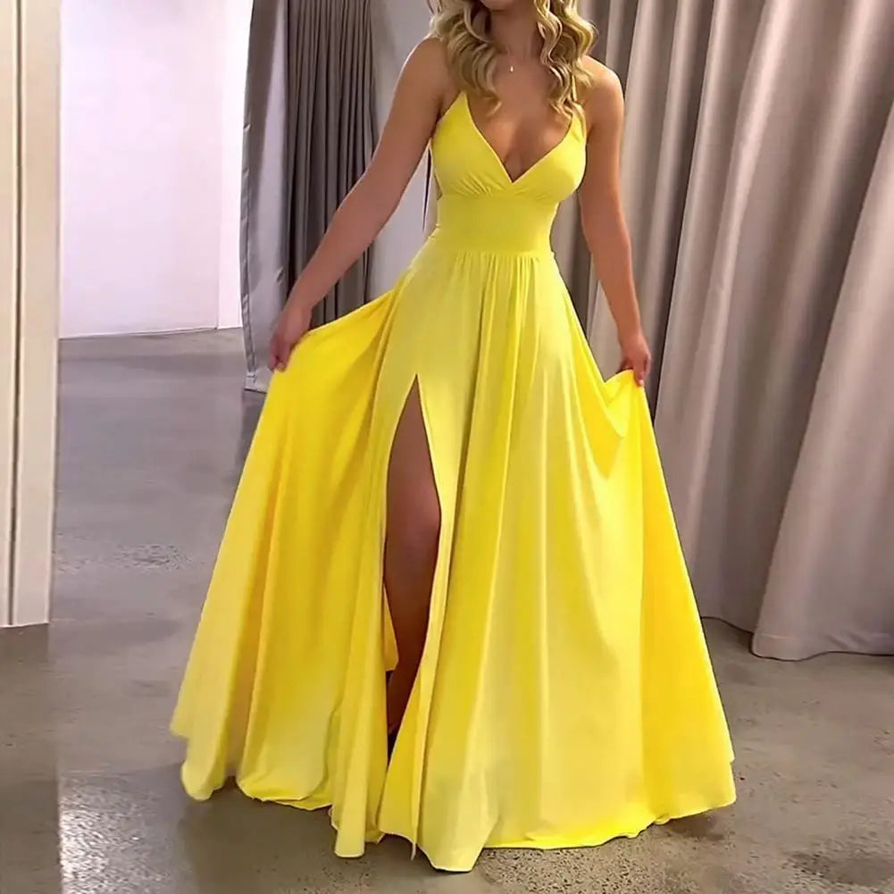 Off Shoulder Low-cut Backless  Dress