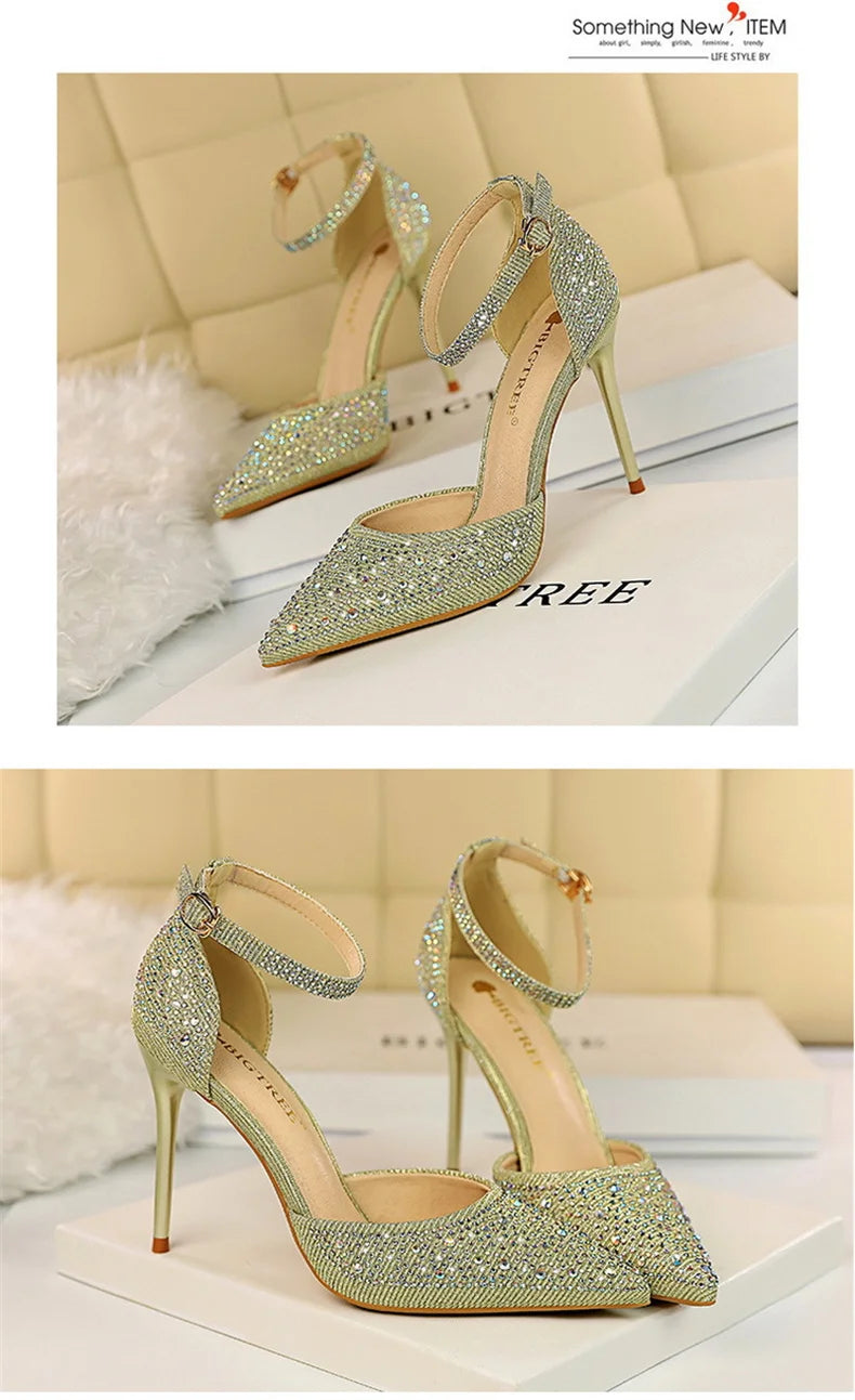 High Heels Crystal Glitter Rhinestone Sandals