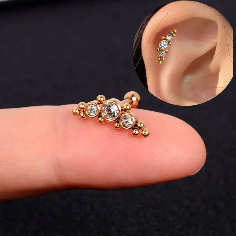 Mini Crystal Stainless Steel studs