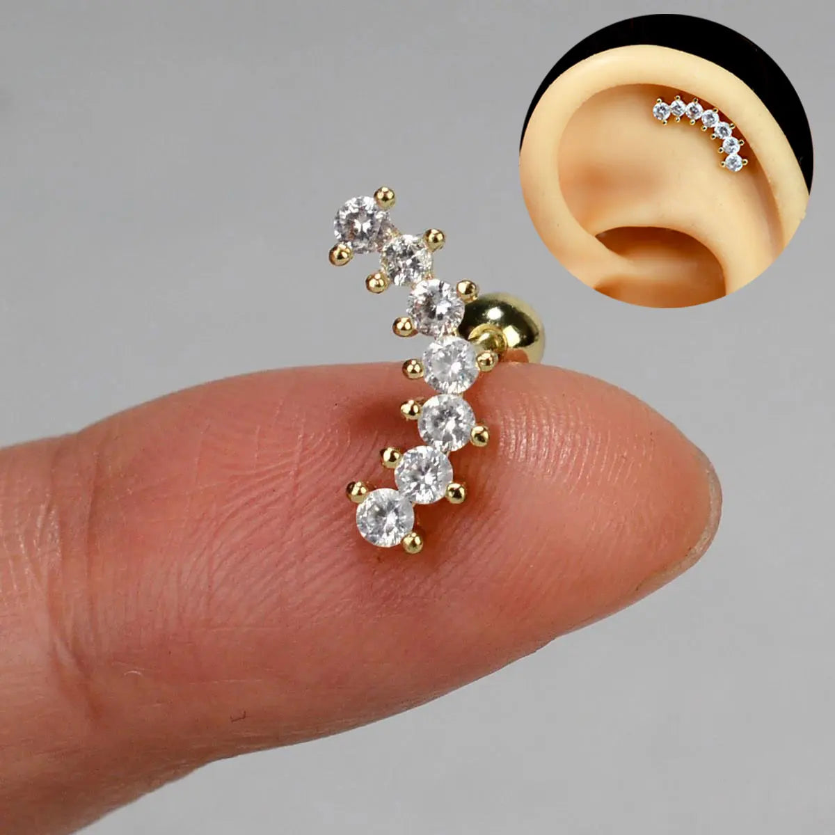 Mini Crystal Stainless Steel studs