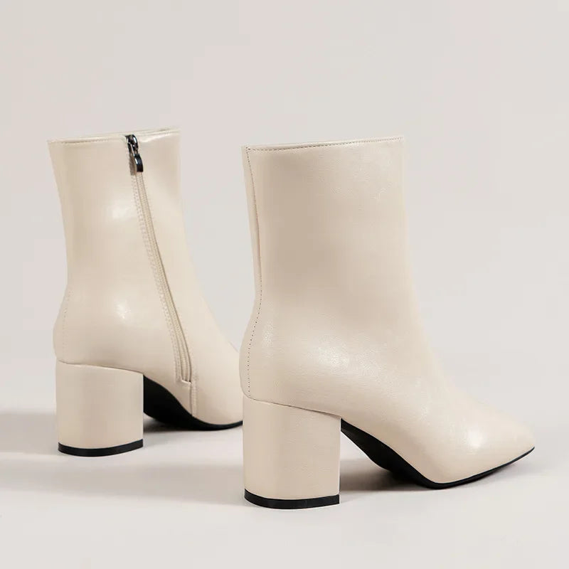 White Ankle Boots for Women